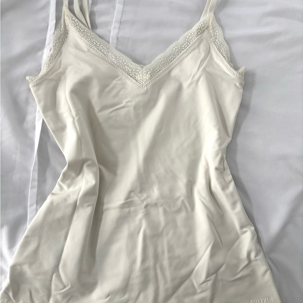 Elegant White Lace Trim Camisole